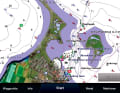 Für die Navigation sind Tiefenlinien und Seezeichen wichtiger als Bilder, darum wird standardmäßig das Foto-Overlay nur an Land eingeblendet | Screenshot: Olaf Schmidt