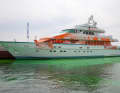 The "Lady M" in June 2023 after the colour attack in the Ancora Marina in Neustadt