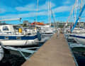 Better not to enter: Narrow floating jetties separate these moorings in Norway.