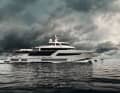 "Heeus": Bering's 44-metre flagship with hybrid drive and rich interior.