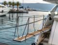 One of several models: The telescopic gangway. It can be operated electrically and disappears into the stern when not in use