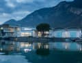 The buildings of the Riva shipyard are orientated towards Lake Iseo