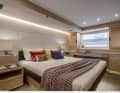 The owner's cabin on the Grand Trawler 63.