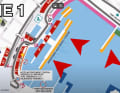 Zone 1: Superyachts moored close to the race track