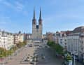 The architectural landmark of the former Hanseatic city of Halle is the late Gothic market church