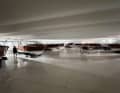 A rare sight: 20 highly polished Riva's in one hall.