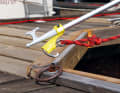 The carabiner sits tightly enough in its holder so that it does not fall out immediately when ...