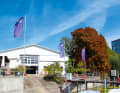 The 1500 m² exhibition hall ...