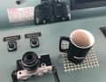 Phillip's equipment on the bridge: Coffee, binoculars and camera
