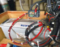 Fully wired: In addition to the battery bank, we have connected two starter batteries and a temperature sensor