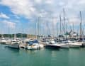 Steganlage der Port Pendennis Marina in Falmouth. Auch dieser Ort liegt an einem Mündungsdelta