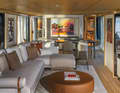 The seating in the lounge was designed by Antonio Citterio.
