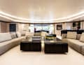 Upper deck salon: Dragnis and Vafiadis also play with creative light-dark contrasts here