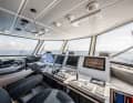 Wheelhouse: The bridge is glazed all round and offers the best view of the sea and cargo