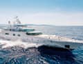 Full speed: Over 20,000 kilowatts accelerate "Enigma" to 35 knots. Consumption is 5,500 litres of diesel per hour