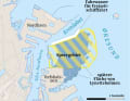This map shows the area of the construction measures