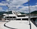 Die Marlow 72 der Kittels längsseits in Porto Montenegro