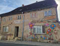The "Loitz Banksy": a local street artist brings colour to the village. The free open-air gallery in Loitz.
