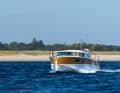 The hull shape was specially designed for low fuel consumption