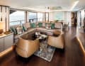 Saloon: Alberto Mancini designed the interior and layout, while the owners worked with the shipyard to select the child-friendly materials.
