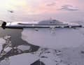 The double-layered hull also withstands icy water.