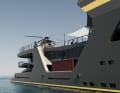 There is space for containers on board, and their shape reflects the lines of the Explorer.