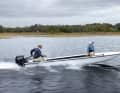 The Mercury makes the fishing boat glide easily