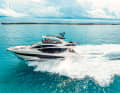 Full speed ahead: If the weather permits, you can steer from the flybridge