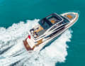 Depending on the engine package, the 22-metre yacht can reach up to 32 knots