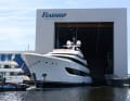 Project 827 sets off from Amsterdam for sea trials. Feadship will primarily challenge the diesel-electric hybrid system.