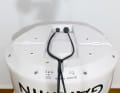 Garmin: Separate cables for data and power. Can be routed aft or sideways. Screw-on strain relief