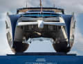 The 43-metre cat runs on solar power.
