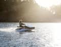 The water motorbike weighs 84 kg ready to ride.