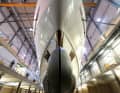 Here Agnetha is still standing in the shipyard hall.