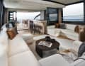 Light colours, natural wood and rounded corners run through the interior design.