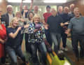 Andrea Kuhn won a year's free membership of SBC at the evening's fun-filled skittles evening