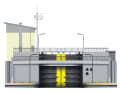 Increasing requirements: Because the two 225-metre chambers in Sülfeld on the Mittelland Canal only had a usable depth of 3 metres and modern cargo ships go almost that deep, a new chamber with a depth of 4 metres was built - the Sülfeld Süd economy lock. The 70 million euro structure was opened to traffic in 2008