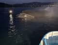 The ship eventually sank in the sea. Environmental protection measures were taken