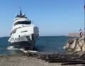 "Dolce Vento": The 24 metres slid from the helgen into the water on the Turkish Black Sea coast to ...