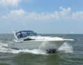The Searay 330 was representative of boats with shaft drives