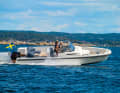 A bird's eye view of the Sterk 31 RC. Good to see: the Yamaha engines perfectly matched to the boat with a combined 600 hp
