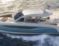 The TH38 offers plenty of seating/berth units on deck.