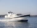 The new 14-metre boat from the Cockwells shipyard.