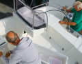 Step 3: Empty position - Pull the battery cables through the empty conduits towards the control stand and engine sump