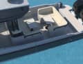 The cockpit of the TYKUN 10 is transformed from a lounge into a sunbathing area.