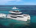 Prestige M 48 (length: 14.79 m, width: 6.00 m, displacement: 17,480 kg, engine: 640 hp, CE category: B12/C14/D16)
