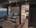 View aft over the steering position