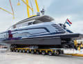 The three surface drives are powered by three 16-cylinder MTU engines with a total output of almost 8000 hp.