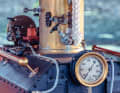 The boiler is the heart of the steam engine. Controlling pressure and fire is the central task when operating it