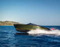 Conversations are possible behind the low windscreen even at 40 knots